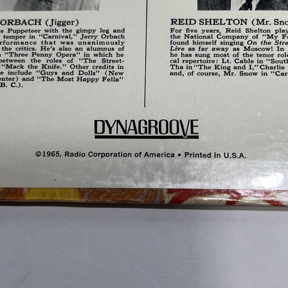 Carousel Original Cast (1965) Vinyl LP Album Record - LSO 1114 - RCA Victor~ NEW - Picture 3 of 8